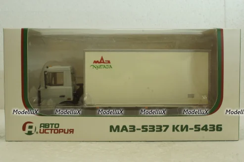 Маз-5337 КИ-5436 термобудка, білий, 101296, АвтоИстория 1:43