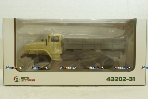 Урал-43202-31 борт, бежево/сірий, АвтоИстория 1:43