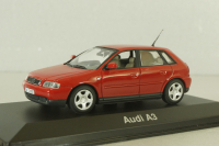 Audi A3 (8L) 1996, red, 20000000616001, Minichamps 1:43
