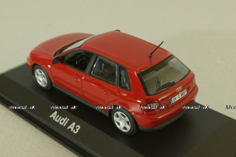 Audi A3 (8L) 1996, red, 20000000616001, Minichamps 1:43
