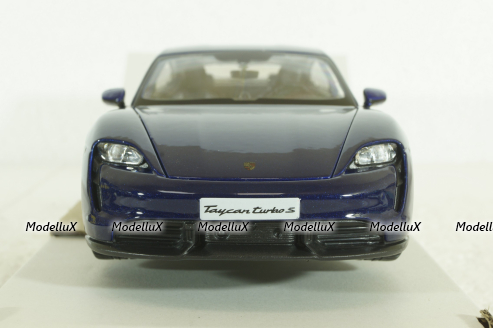 Porsche Taycan 2019, gentian blue, BU21098BL, Burago 1:24