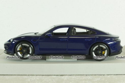 Porsche Taycan 2019, gentian blue, BU21098BL, Burago 1:24