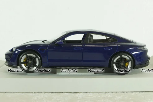 Porsche Taycan 2019, gentian blue, BU21098BL, Burago 1:24