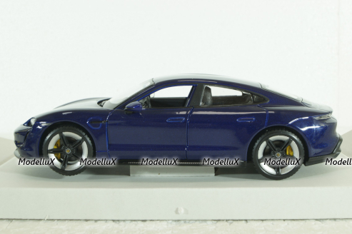 Porsche Taycan 2019, gentian blue, BU21098BL, Burago 1:24