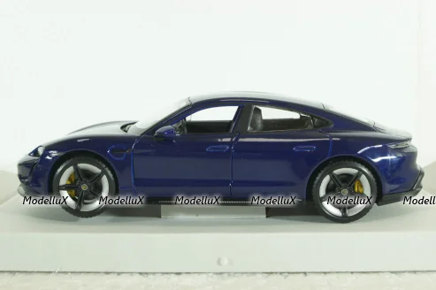 Porsche Taycan 2019, gentian blue, BU21098BL, Burago 1:24