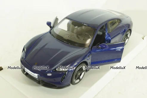 Porsche Taycan 2019, gentian blue, BU21098BL, Burago 1:24