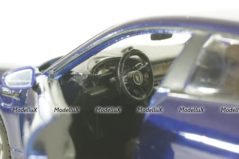 Porsche Taycan 2019, gentian blue, BU21098BL, Burago 1:24