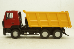 Маз-6501 самоскид, червоний/жовтий, 101265, АвтоИстория 1:43