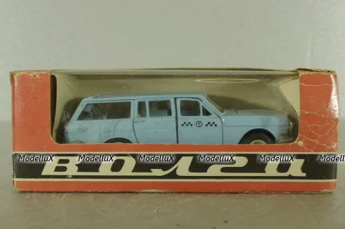 Газ-2402, такси голубая, февраль 88г., Тантал/Радон 1:43
