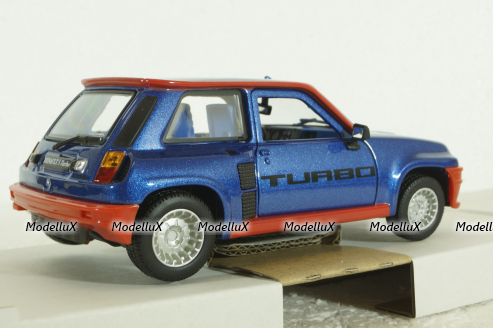 Renault R5 Turbo 1982, blue/red, BU21088B, Burago 1:24