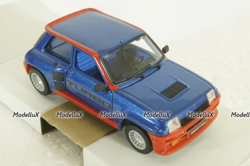 Renault R5 Turbo 1982, blue/red, BU21088B, Burago 1:24