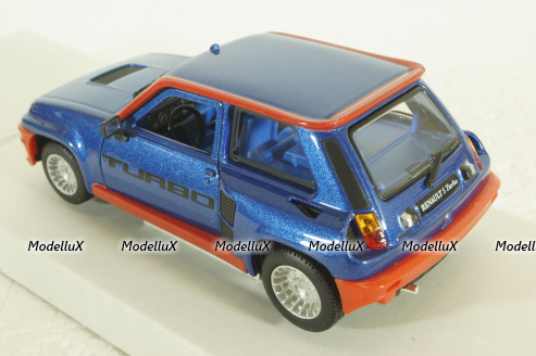 Renault R5 Turbo 1982, blue/red, BU21088B, Burago 1:24