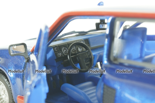 Renault R5 Turbo 1982, blue/red, BU21088B, Burago 1:24