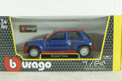 Renault R5 Turbo 1982, blue/red, BU21088B, Burago 1:24