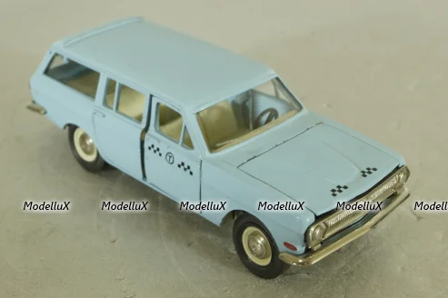 Газ-2402, такси голубая, февраль 88г., Тантал/Радон 1:43