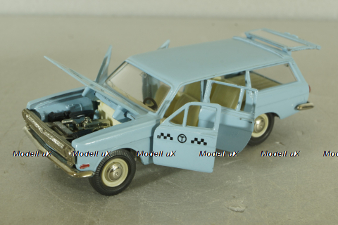 Газ-2402, такси голубая, февраль 88г., Тантал/Радон 1:43