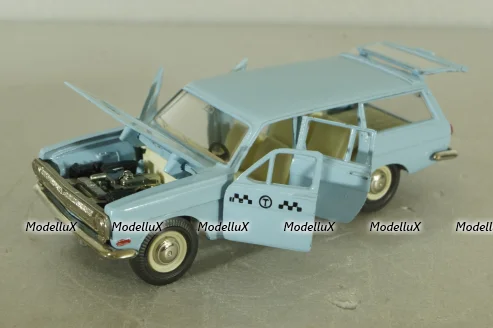 Газ-2402, такси голубая, февраль 88г., Тантал/Радон 1:43
