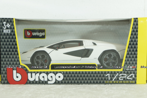 Lamborghini Countach LP 800-4, 2021, Bianco Siderale, BU21102W, Burago 1:24