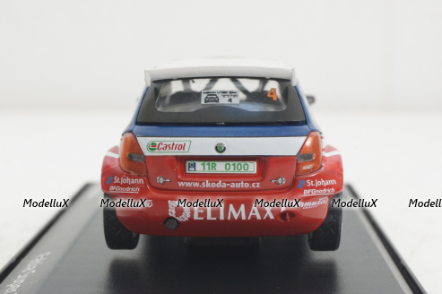 Skoda Fabia Super 2000, Valasska Rally 2000, #4, Abrex 1:43