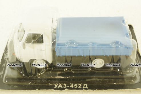 Уаз-452Д, бело/голубой, Автолегенды СССР 1:43