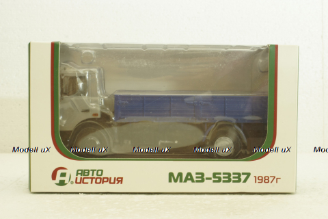 Маз-5337 борт 1987, сірий/синій, 100422, АвтоИстория 1:43