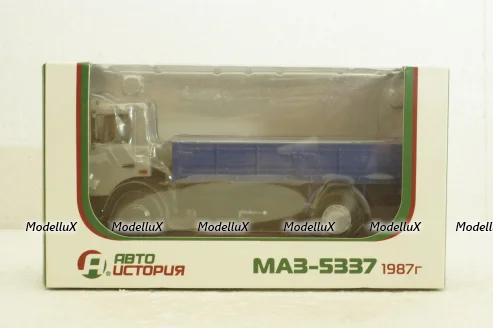 Маз-5337 борт 1987, сірий/синій, 100422, АвтоИстория 1:43