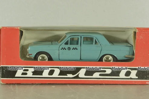 Газ-24, такси серо/голубая, Тантал/Радон 1:43