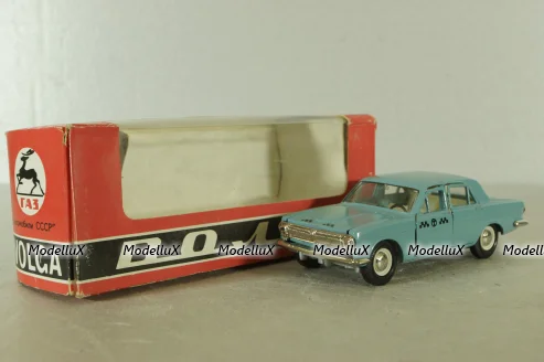 Газ-24, такси серо/голубая, Тантал/Радон 1:43