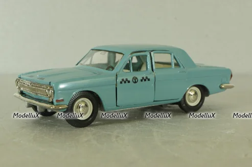 Газ-24, такси серо/голубая, Тантал/Радон 1:43