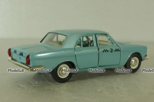 Газ-24, такси серо/голубая, Тантал/Радон 1:43