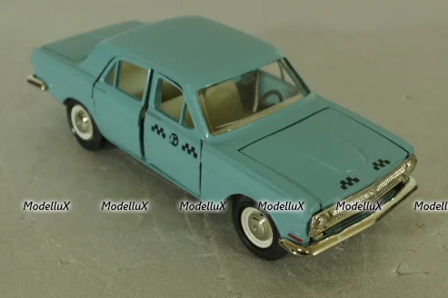 Газ-24, такси серо/голубая, Тантал/Радон 1:43