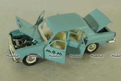 Газ-24, такси серо/голубая, Тантал/Радон 1:43