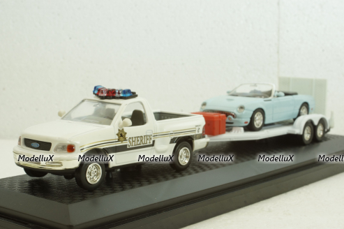 Ford F150 Police with trailer, 94601G,  Yat Ming 1:43