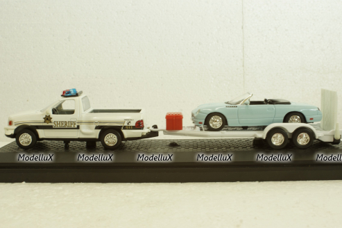 Ford F150 Police with trailer, 94601G,  Yat Ming 1:43