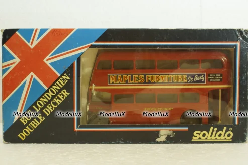 AEC Double Decker R/T red bus, Solido 1:50