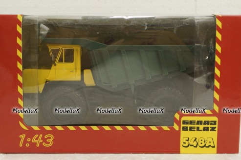 Белаз-548А карьерный самосвал, желто/зеленый, Н008, Наш Автопром 1:43