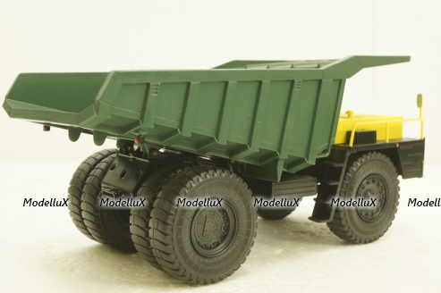 Белаз-548А карьерный самосвал, желто/зеленый, Н008, Наш Автопром 1:43