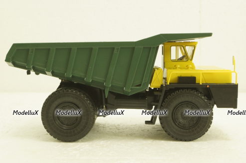Белаз-548А карьерный самосвал, желто/зеленый, Н008, Наш Автопром 1:43
