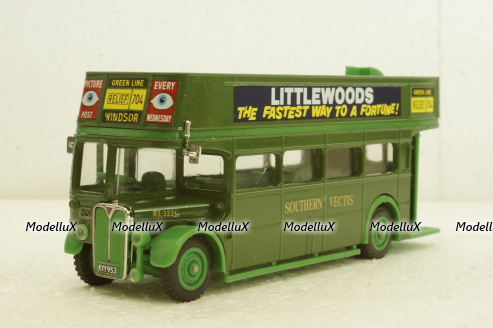 AEC Double Decker R/T green bus, Solido 1:50