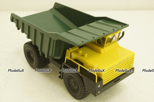 Белаз-548А карьерный самосвал, желто/зеленый, Н008, Наш Автопром 1:43