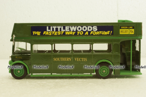 AEC Double Decker R/T green bus, Solido 1:50