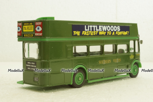AEC Double Decker R/T green bus, Solido 1:50