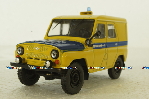 Уаз-469 ППС, милиция, желтый, Автолегенды СССР 1:43