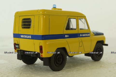 Уаз-469 ППС, милиция, желтый, Автолегенды СССР 1:43