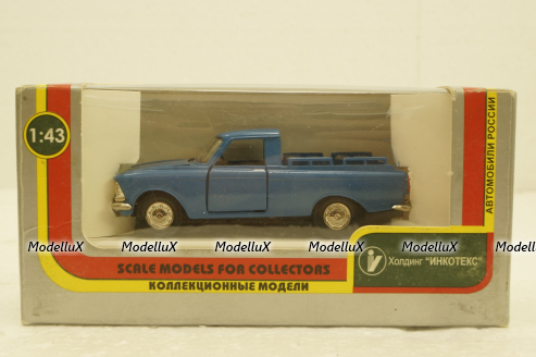 Москвич-пикап, синий, Агат 1:43