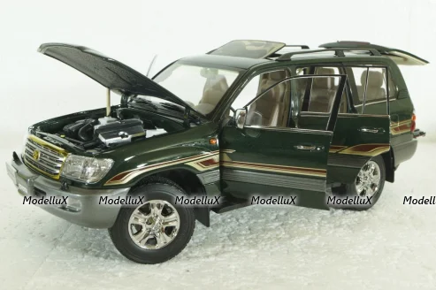 Toyota Land Cruiser 100, 2003 green, Paudi 1:18