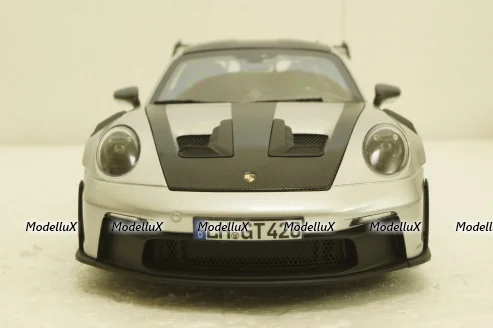 Porsche 911 GT3 RS, GT-Silvermetallic, 2022, 187366, Norev 1:18