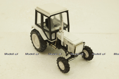 МТЗ-80 Трактор Беларусь, белый, Торговый дом МТЗ-ЕлАЗ  1:43 хром!