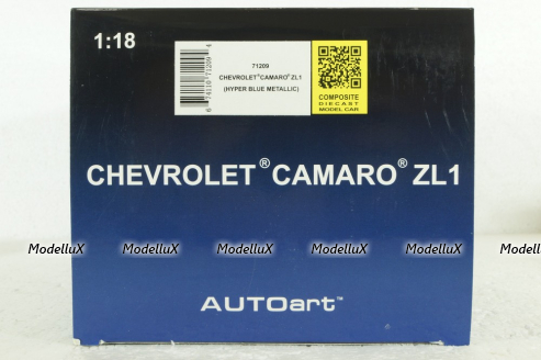 Chevrolet Camaro ZL1, 2017, blue, 71209, AutoArt 1:18