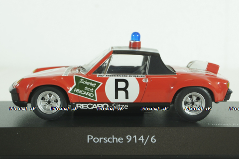 Porsche 914/6, Rennstrecken-Sicherung, 1973 Norisring, Schuco 1:43